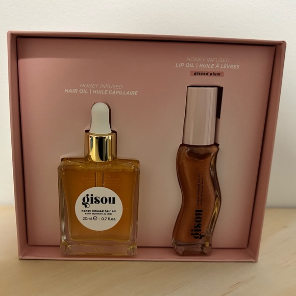 Gisou Other - Gisou Honey Infused Hair Oil & Lip Oil Set (glossy and glazed set) new